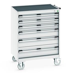 Bott MobileTool Storage Cabinets 800 x 650 Bott Cubio Mobile 6 Drawer Cabinet - 800W x650D x1085mmH